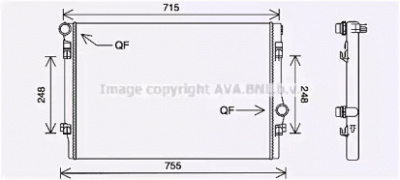 AVA QUALITY COOLING vwa2336 -  Радиатор, охлаждение двигателя
